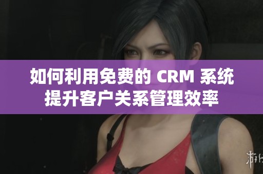 如何利用免费的 CRM 系统提升客户关系管理效率