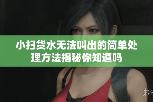 小扫货水无法叫出的简单处理方法揭秘你知道吗