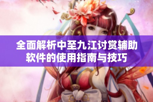 全面解析中至九江讨赏辅助软件的使用指南与技巧