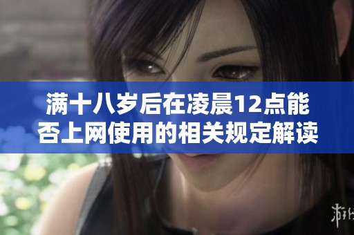 满十八岁后在凌晨12点能否上网使用的相关规定解读