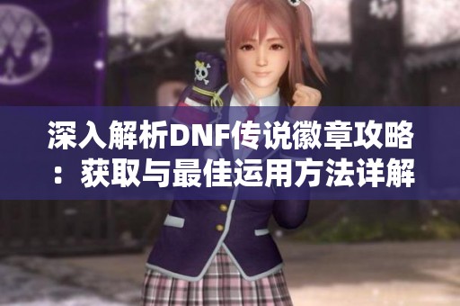 深入解析DNF传说徽章攻略：获取与最佳运用方法详解