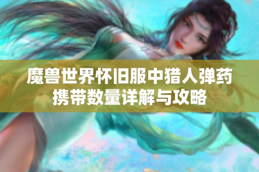 魔兽世界怀旧服中猎人弹药携带数量详解与攻略