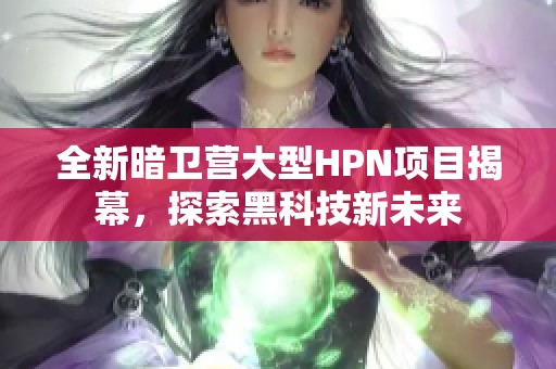 全新暗卫营大型HPN项目揭幕，探索黑科技新未来