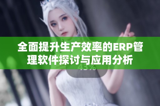 全面提升生产效率的ERP管理软件探讨与应用分析