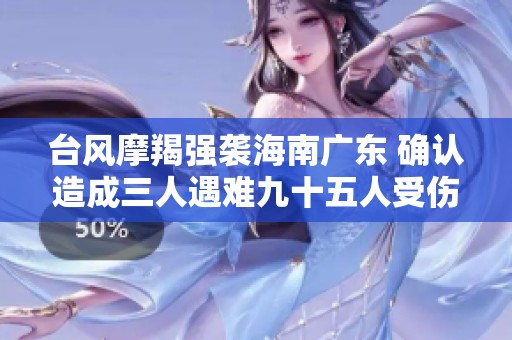台风摩羯强袭海南广东 确认造成三人遇难九十五人受伤