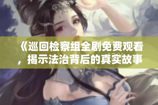 《巡回检察组全剧免费观看，揭示法治背后的真实故事》