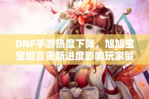 DNF手游热度下降，旭旭宝宝坦言更新进度影响玩家留存