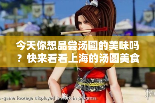 今天你想品尝汤圆的美味吗？快来看看上海的汤圆美食地图吧！