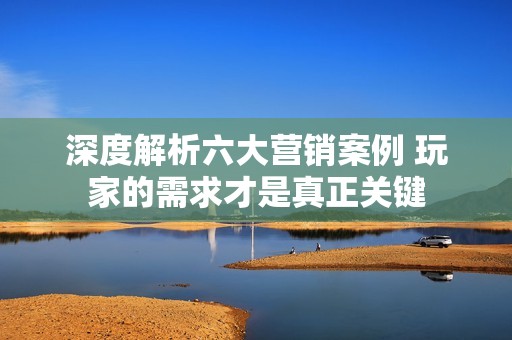 深度解析六大营销案例 玩家的需求才是真正关键