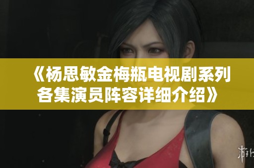 《杨思敏金梅瓶电视剧系列各集演员阵容详细介绍》