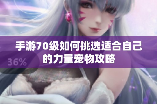 手游70级如何挑选适合自己的力量宠物攻略