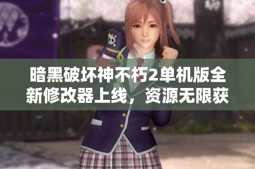 暗黑破坏神不朽2单机版全新修改器上线，资源无限获取攻略