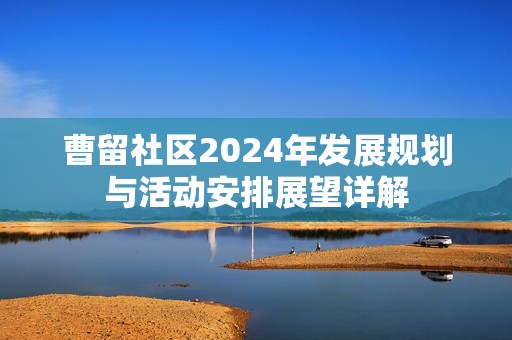 曹留社区2024年发展规划与活动安排展望详解