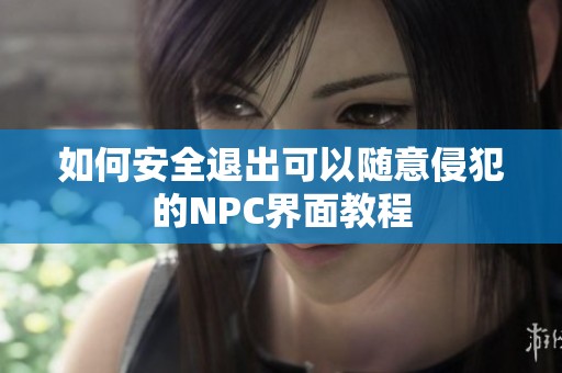 如何安全退出可以随意侵犯的NPC界面教程