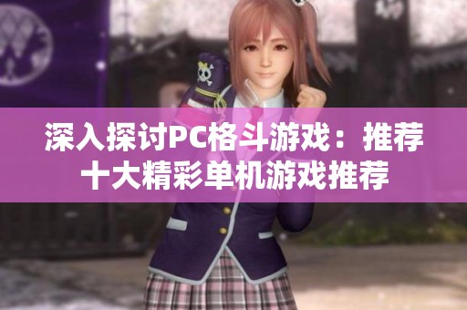 深入探讨PC格斗游戏：推荐十大精彩单机游戏推荐
