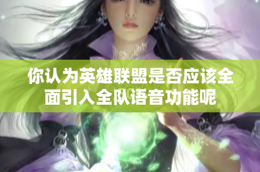 你认为英雄联盟是否应该全面引入全队语音功能呢
