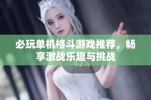 必玩单机格斗游戏推荐，畅享激战乐趣与挑战