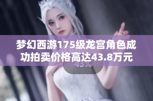 梦幻西游175级龙宫角色成功拍卖价格高达43.8万元