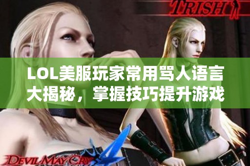 LOL美服玩家常用骂人语言大揭秘，掌握技巧提升游戏体验
