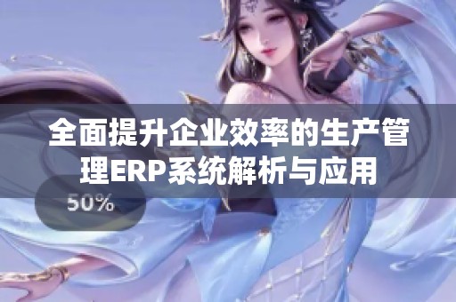 全面提升企业效率的生产管理ERP系统解析与应用
