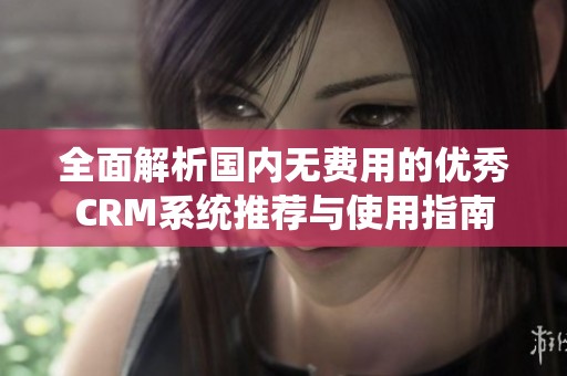 全面解析国内无费用的优秀CRM系统推荐与使用指南