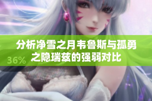 分析净雪之月韦鲁斯与孤勇之隐瑞兹的强弱对比