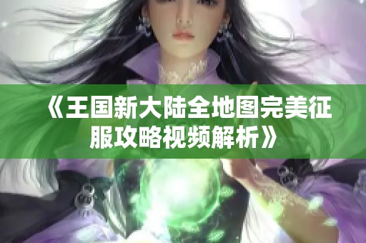 《王国新大陆全地图完美征服攻略视频解析》