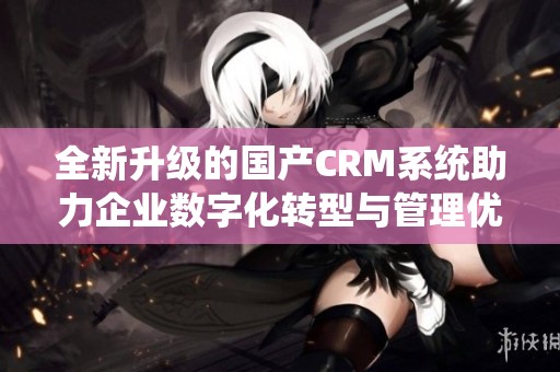 全新升级的国产CRM系统助力企业数字化转型与管理优化