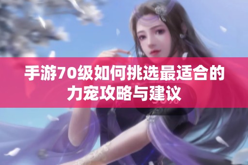 手游70级如何挑选最适合的力宠攻略与建议