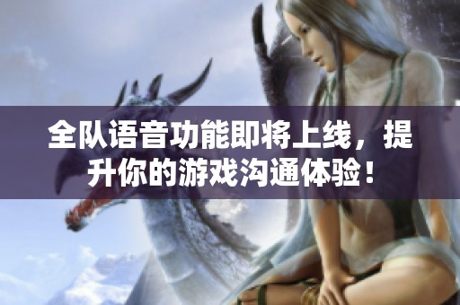 全队语音功能即将上线，提升你的游戏沟通体验！