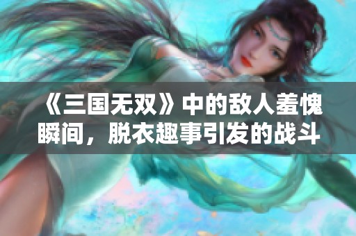 《三国无双》中的敌人羞愧瞬间，脱衣趣事引发的战斗新思考