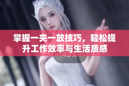 掌握一夹一放技巧，轻松提升工作效率与生活质感