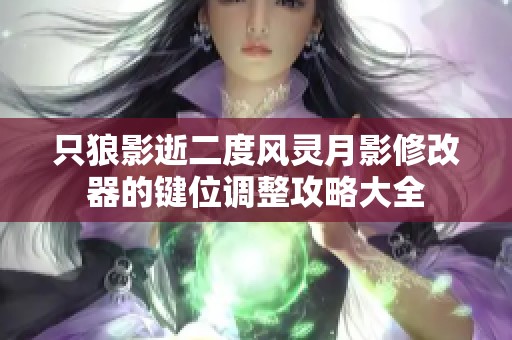 只狼影逝二度风灵月影修改器的键位调整攻略大全