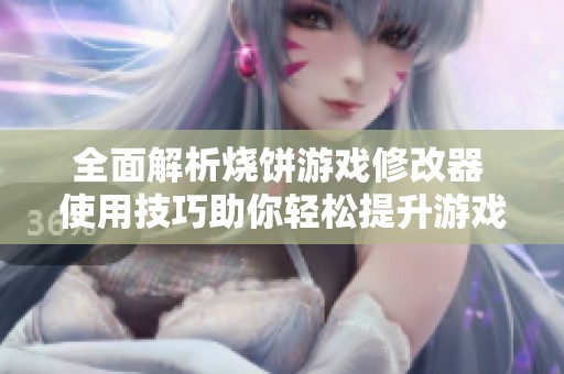 全面解析烧饼游戏修改器 使用技巧助你轻松提升游戏体验