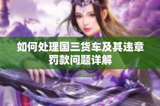 如何处理国三货车及其违章罚款问题详解