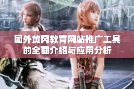 国外黄冈教育网站推广工具的全面介绍与应用分析